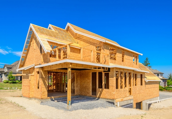 A new home under construction in Round Rock, Texas