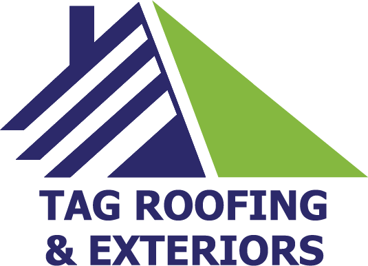 TAG Roofing Logo-- Roof with company name beneath