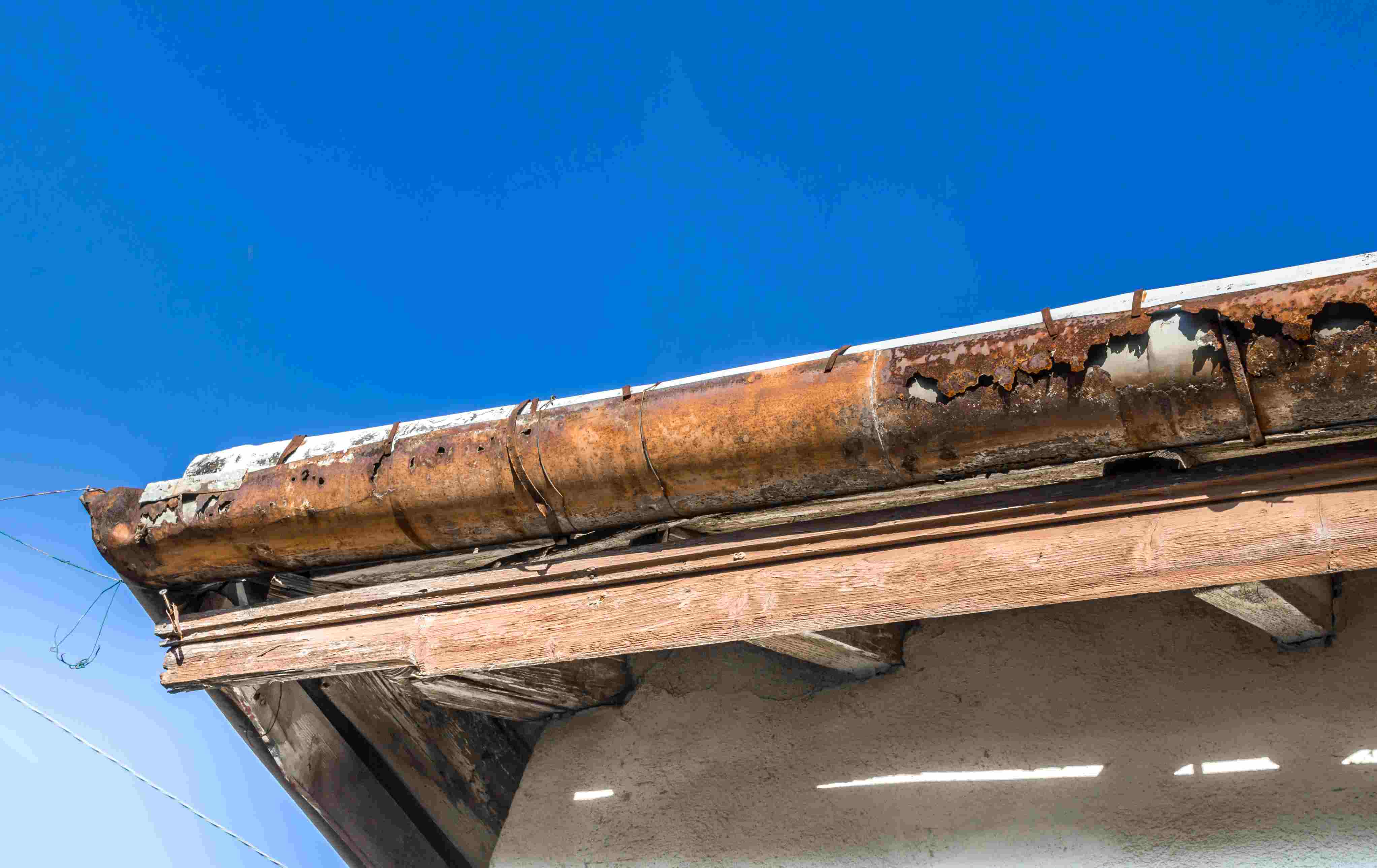 Rust Corrosion Gutters